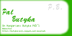 pal butyka business card